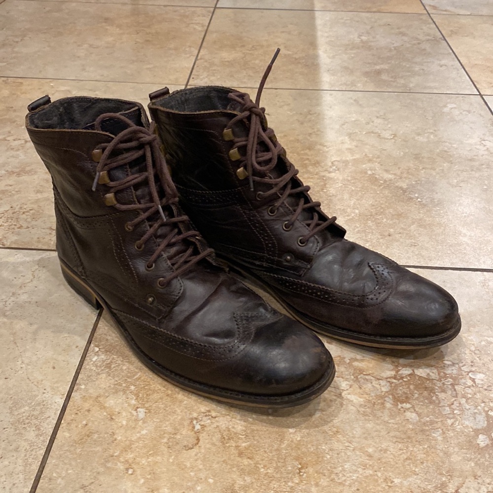 Jeffery Tyler Leather Man’s Lace Boots size 13 - Picture 4 of 16